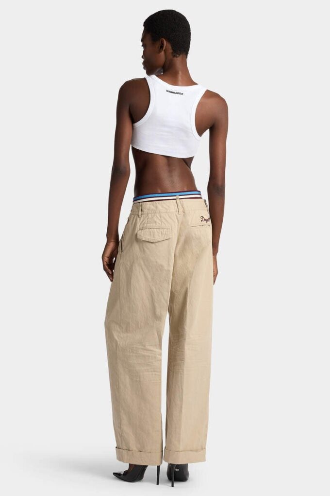 Pantaloni in maglia ibrida firmati Dsquared2 Pantaloni in maglia ibrida firmati Dsquared2