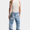 Pantaloni jogger in denim lavaggio chiaro Pantaloni jogger in denim lavaggio chiaro