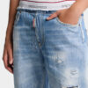 Pantaloni jogger in denim lavaggio chiaro Pantaloni jogger in denim lavaggio chiaro
