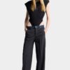 Pantaloni larghi sartoriali in denim ibrido con lavaggio Dark Rebel Rider Pantaloni larghi sartoriali in denim ibrido con lavaggio Dark Rebel Rider