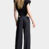 Pantaloni larghi sartoriali in denim ibrido con lavaggio Dark Rebel Rider Pantaloni larghi sartoriali in denim ibrido con lavaggio Dark Rebel Rider