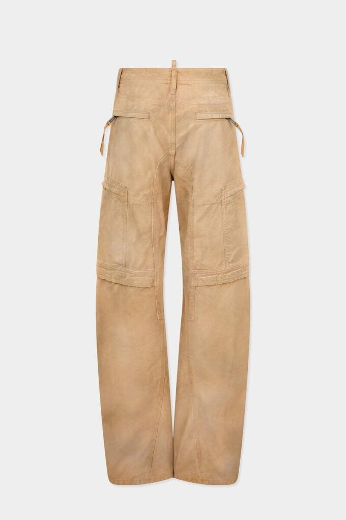 Pantaloni utility effetto consumato tinti in capo Pantaloni utility effetto consumato tinti in capo