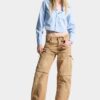 Pantaloni utility effetto consumato tinti in capo Pantaloni utility effetto consumato tinti in capo