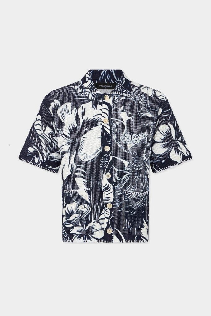 Polo a maniche corte con fiori danzanti in pantaloncini