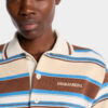 Polo a maniche lunghe a righe in maglia Polo a maniche lunghe a righe in maglia