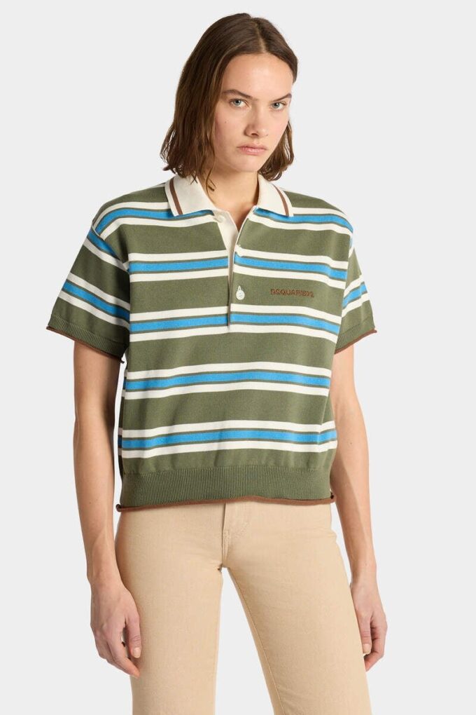Polo in maglia a righe Polo in maglia a righe