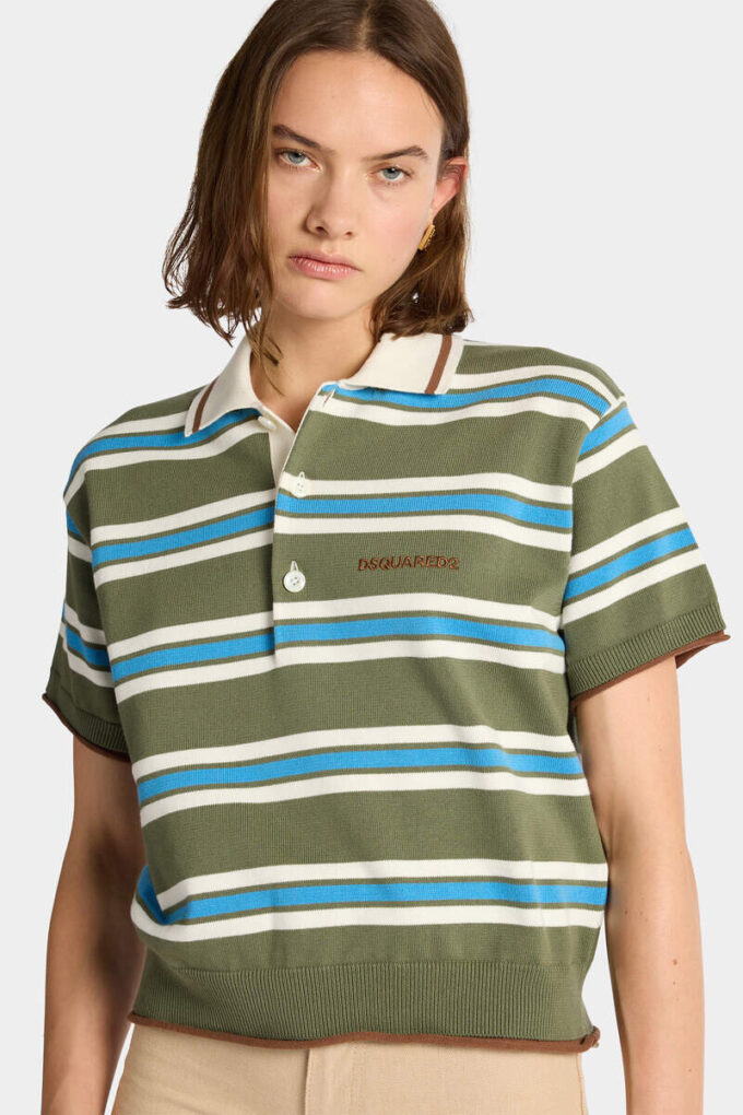 Polo in maglia a righe Polo in maglia a righe