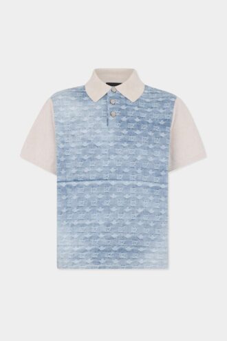 Polo in maglia con monogramma