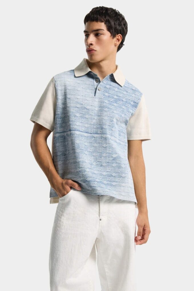 Polo in maglia con monogramma Polo in maglia con monogramma