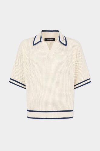 Polo in maglia traforata