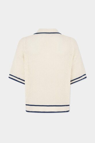 Polo in maglia traforata