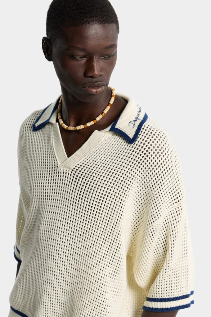Polo in maglia traforata Polo in maglia traforata