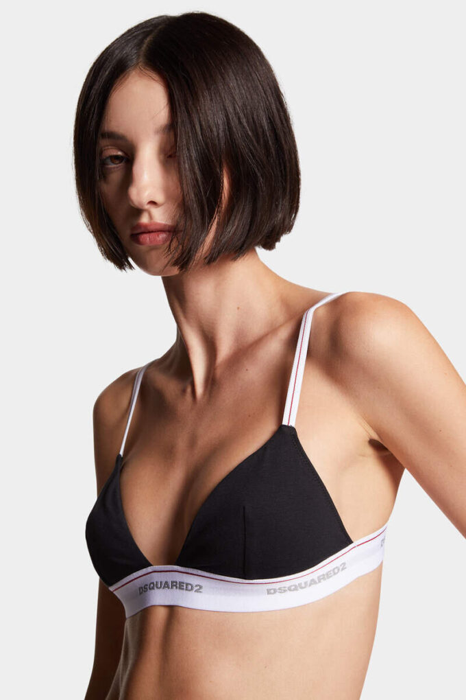 Reggiseno a triangolo con logo Dsquared2 Reggiseno a triangolo con logo Dsquared2