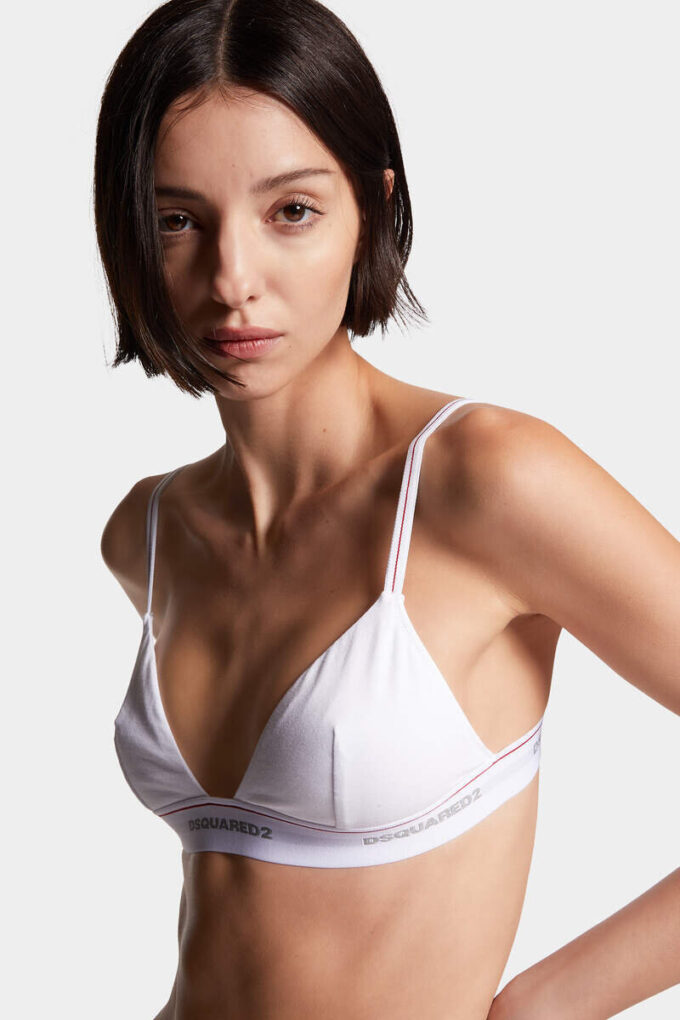 Reggiseno a triangolo con logo Dsquared2 Reggiseno a triangolo con logo Dsquared2