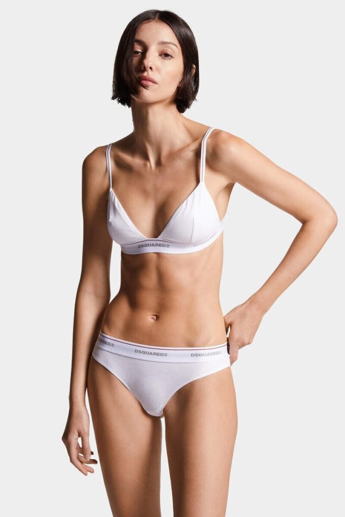 Reggiseno a triangolo con logo Dsquared2 Reggiseno a triangolo con logo Dsquared2