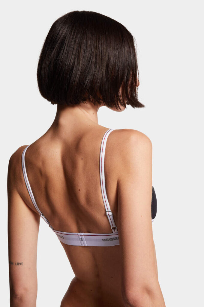 Reggiseno a triangolo con logo Dsquared2 Reggiseno a triangolo con logo Dsquared2