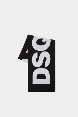 Sciarpa in maglia con logo Dsquared2