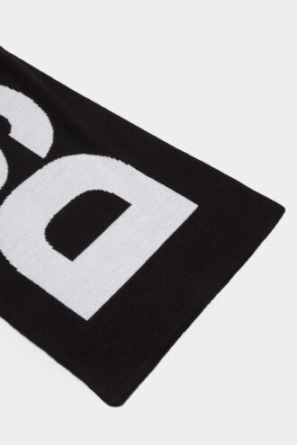 Sciarpa in maglia con logo Dsquared2
