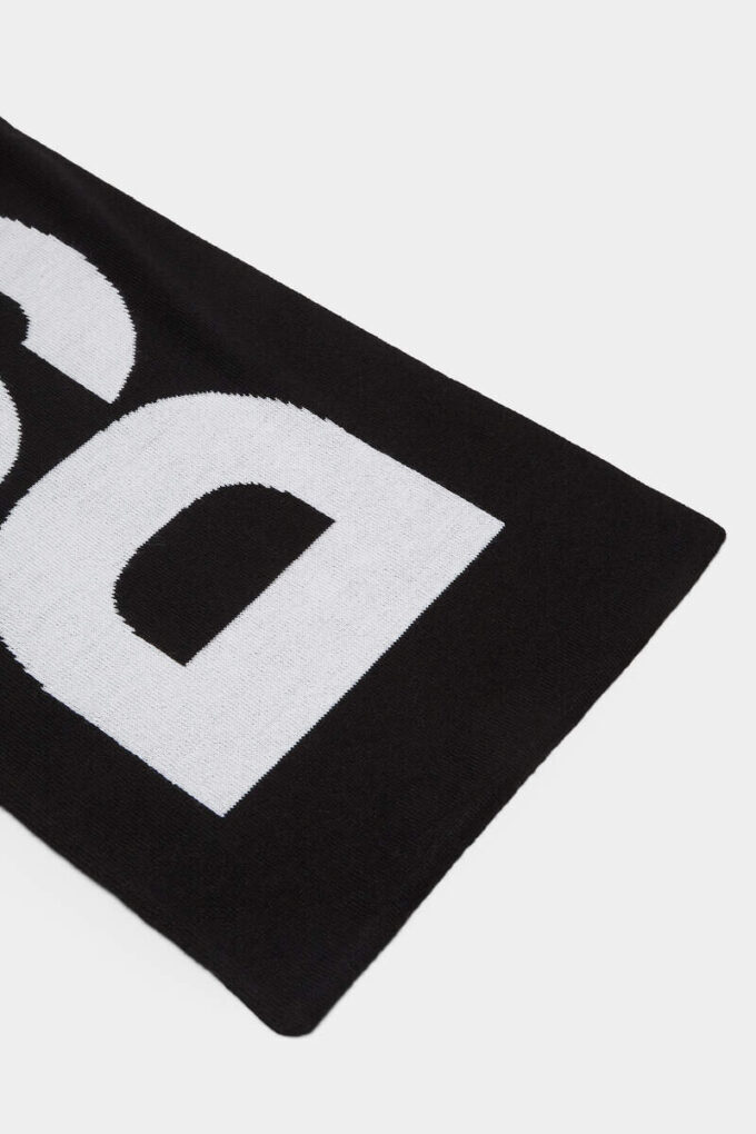 Sciarpa in maglia con logo Dsquared2 Sciarpa in maglia con logo Dsquared2