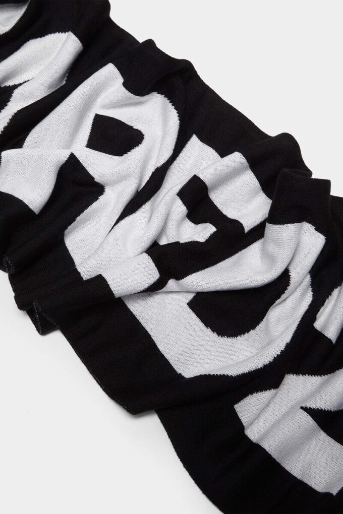 Sciarpa in maglia con logo Dsquared2 Sciarpa in maglia con logo Dsquared2