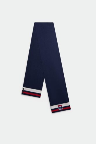 Sciarpa lavorata a maglia con foglia d’acero Dsquared2