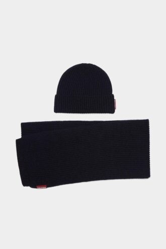 Set sciarpa e cappello in maglia calda