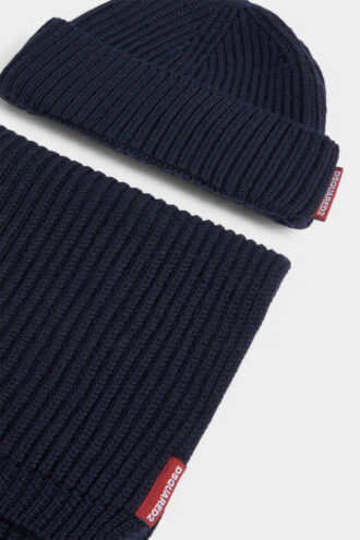 Set sciarpa e cappello in maglia calda