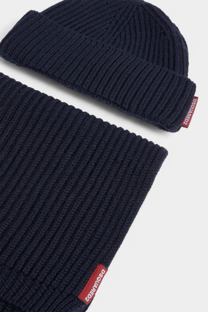 Set sciarpa e cappello in maglia calda Set sciarpa e cappello in maglia calda