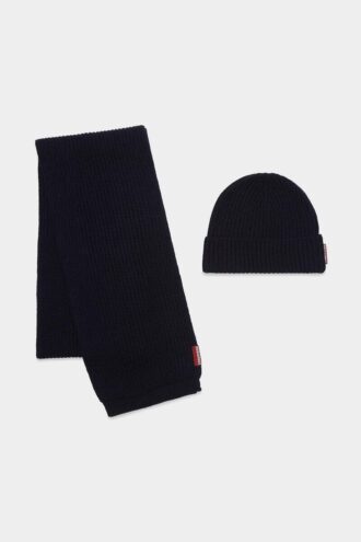 Set sciarpa e cappello in maglia calda
