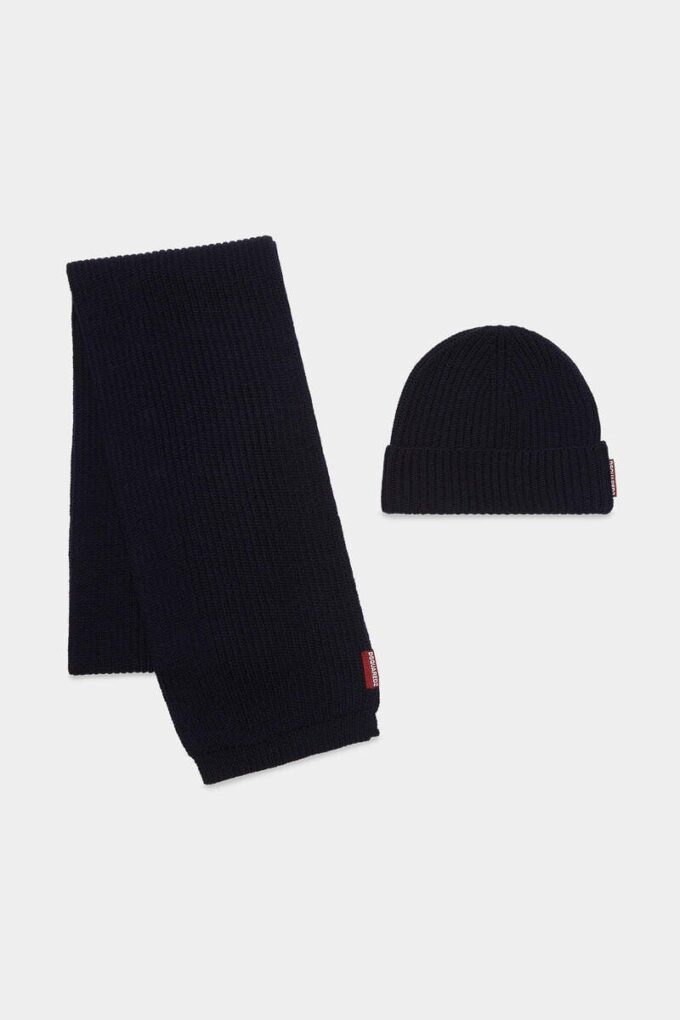 Set sciarpa e cappello in maglia calda Set sciarpa e cappello in maglia calda