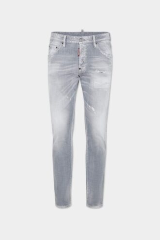 Skater Jean con lavaggio grigio spazzolato