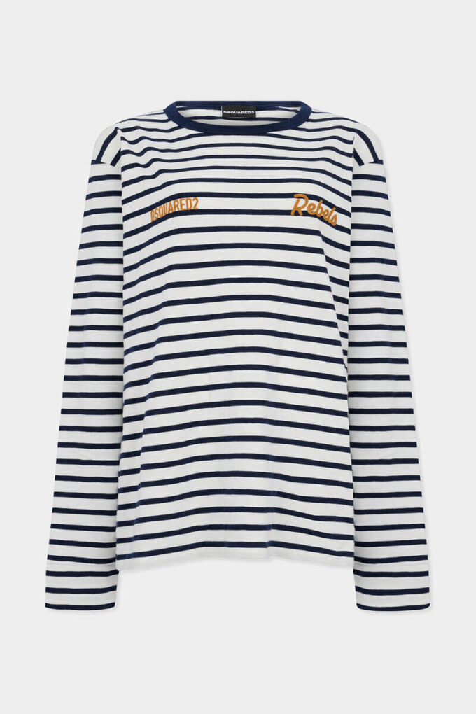 T-shirt a righe dal taglio ampio T-shirt a righe dal taglio ampio