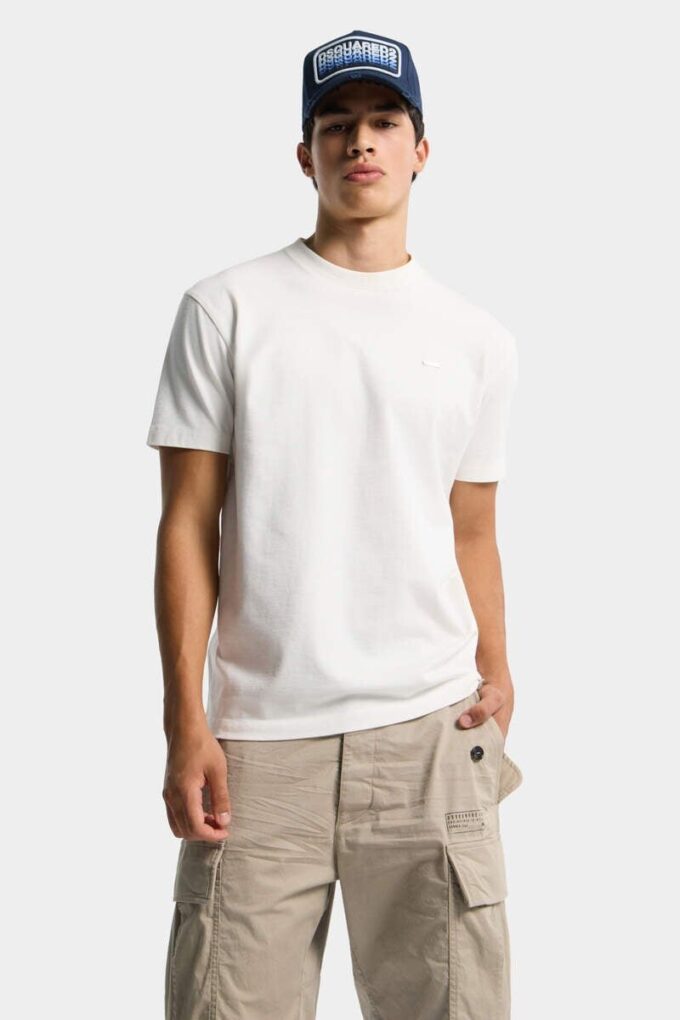 T-shirt Cool Fit con placca con logo Dsquared2 T-shirt Cool Fit con placca con logo Dsquared2
