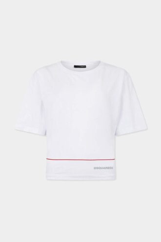T-shirt corta Dsquared2 Tape dal taglio ampio