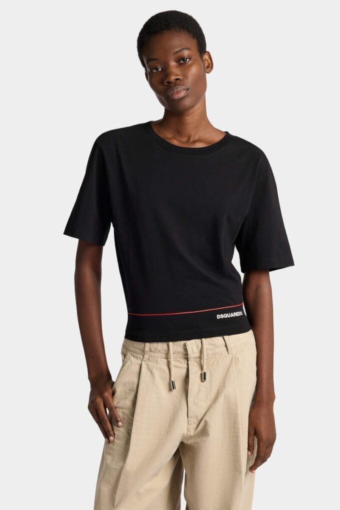 T-shirt corta Dsquared2 Tape dal taglio ampio T-shirt corta Dsquared2 Tape dal taglio ampio