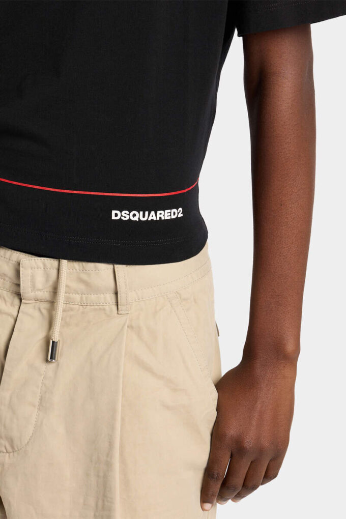 T-shirt corta Dsquared2 Tape dal taglio ampio T-shirt corta Dsquared2 Tape dal taglio ampio
