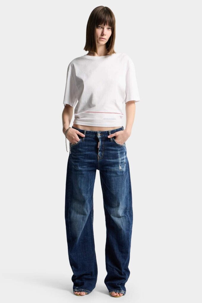 T-shirt corta Dsquared2 Tape dal taglio ampio T-shirt corta Dsquared2 Tape dal taglio ampio