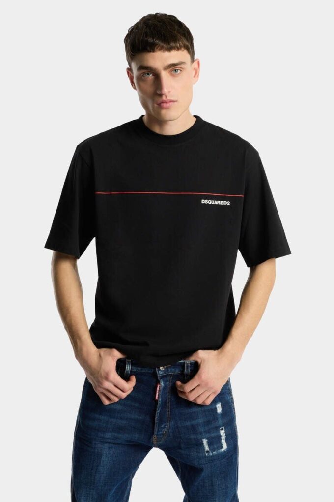 T-shirt Dsquared2 Tape dalla vestibilità ampia T-shirt Dsquared2 Tape dalla vestibilità ampia