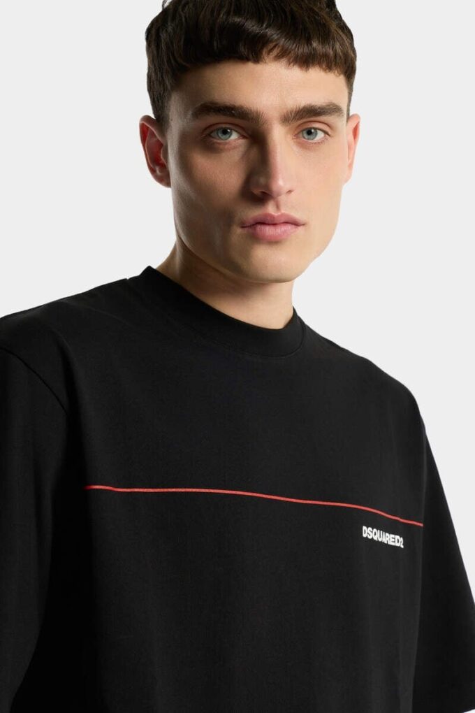T-shirt Dsquared2 Tape dalla vestibilità ampia T-shirt Dsquared2 Tape dalla vestibilità ampia