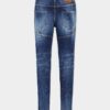 Tidy Biker Jeans con lavaggio a macchie rosse medie Tidy Biker Jeans con lavaggio a macchie rosse medie