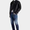 Tidy Biker Jeans con lavaggio a macchie rosse medie Tidy Biker Jeans con lavaggio a macchie rosse medie