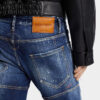 Tidy Biker Jeans con lavaggio a macchie rosse medie Tidy Biker Jeans con lavaggio a macchie rosse medie