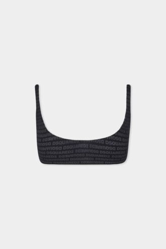 Top bikini con logo Dsquared2